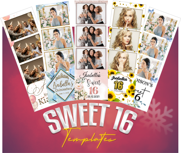 Sweet 16 Photobooth Template
